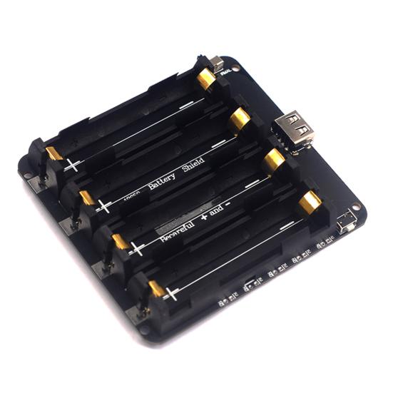 Battery Holder with LED Indicator USB Port Over-Temperature Protection Universal Battery Protection Holder for Raspberry Pi