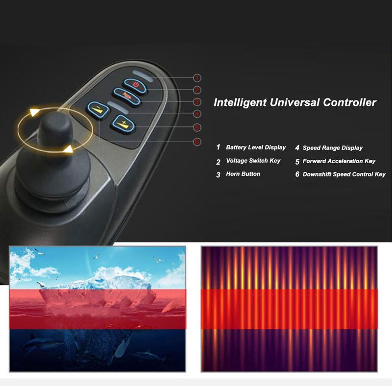 Rollstuhl Joystick Controller Schnelle Wärmeableitung Elektrischer Rollstuhl Controller 45A DC24V EABS Parkbremse zum Ersatz