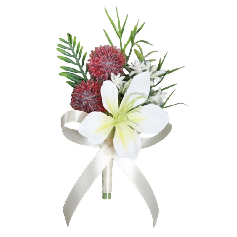 

Цветок-бутоньерка для свадьбы, выпускного вечера, юбилея, церемоний и пляжных вечеринок. Мягкие искусственные цветы