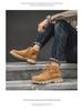 Men's British Style Mid-Top Martin Boots, 2024 Winter Edition: Versatile, Thick-Soled, Plus-Velvet Desert Work Shoes.