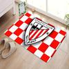 Tappetino Rettangolare Athletic Club Bilbao Strisce Rosse Bianche Logo Calcio Tappetino Antiscivolo Ingresso Tifoso di Calcio Decorazione per la Casa