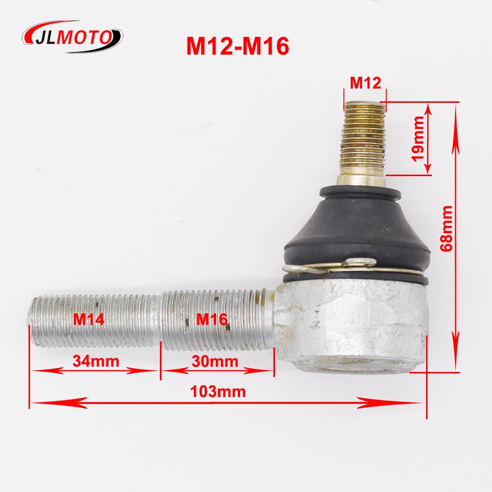 M10X16mm M12X60mm M16 Regulowany Zestaw Łącznika Kulowego Pasuje do Chińskich Elektrycznych ATV UTV Go Kart Buggy 150cc 250cc 200cc Części