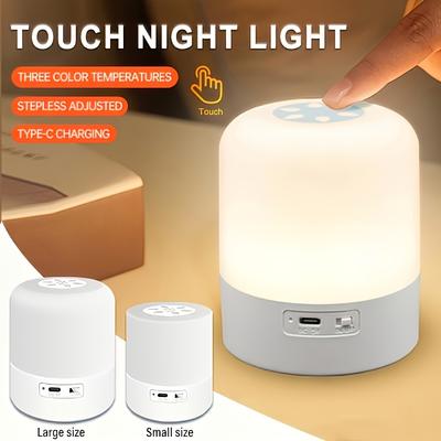 Luz Noturna LED Regulável de Cabeceira Lâmpadas Noturnas de Mesa Quarto Iluminação de Cabeceira Decoração Toque Leitura Lâmpadas de Mesa LED
