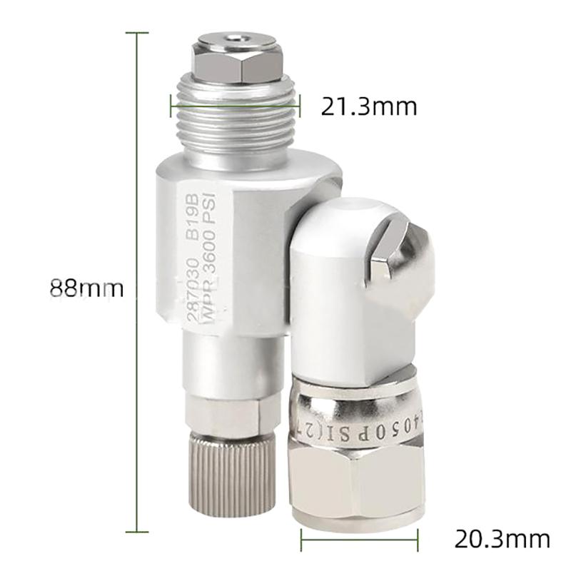 

1 шт. 287030 Запорный клапан CleanShot Шарнирное соединение, Адаптер для резьбового краскопульта, Безвоздушная краска 7/8 дюйма 180 градусов Ро серебряный