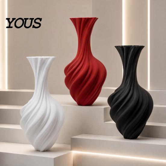 Vaso Decorazione da Tavolo Stampato 3D a Spirale, Fioriera Minimalista Moderna per Fiori Secchi da Arredo Casa, Scaffale Artistico Nordico, Idee Regalo Creative