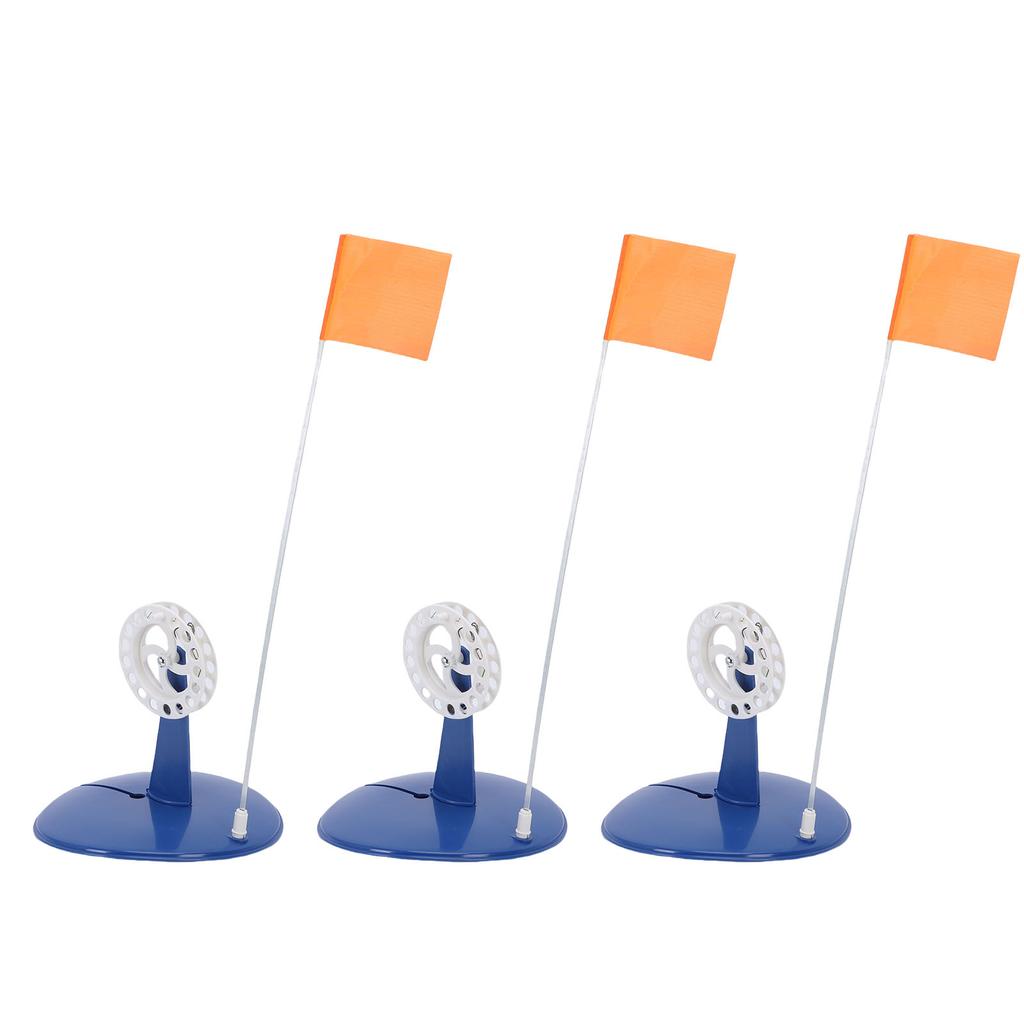 3 ks Vlaječky na ledový rybolov Přenosný indikátor záběru proti chladu pro zimní rybolovný náčiní a příslušenství