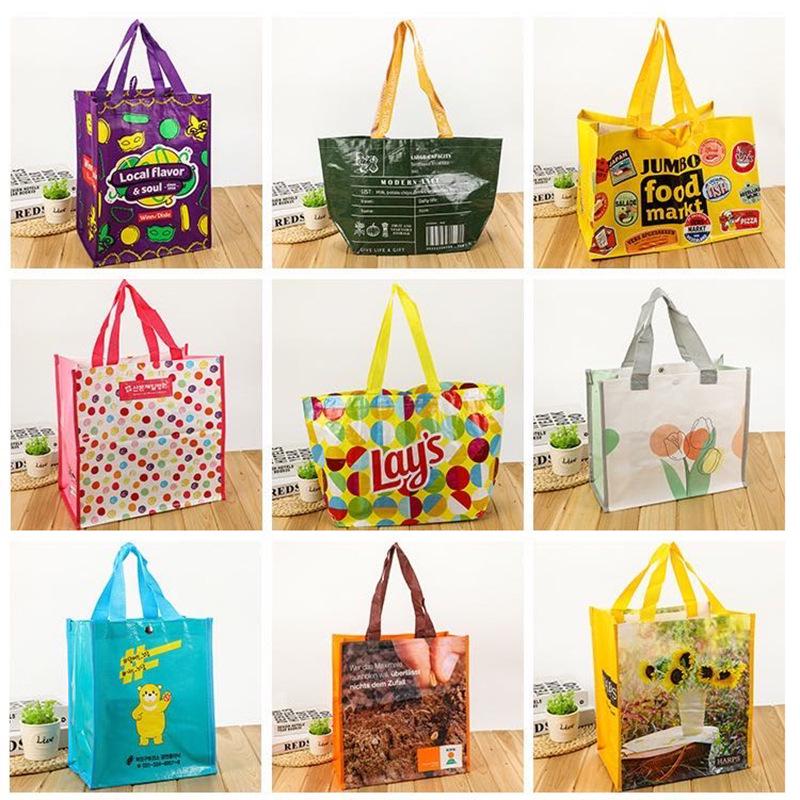 Custom Printed PP Woven Tote Bag with PE Coating
