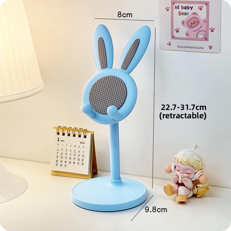 Adjustable Rabbit Phone Stand Cute Cartoon Lazy Desk Holder for Selfie Live Streaming
