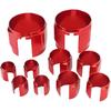 Stainless Steel Dress Up Hose Cover Kit Universal Radiator Hose Sleeving Set Extreme Heat for Vehicle (Red)