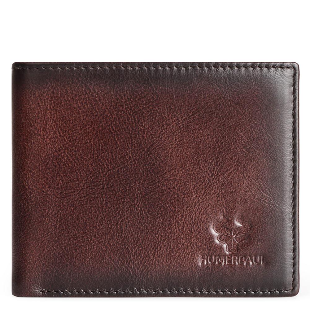 HUMERPAUL Men Wallet Leather Wallet Slim Card Case