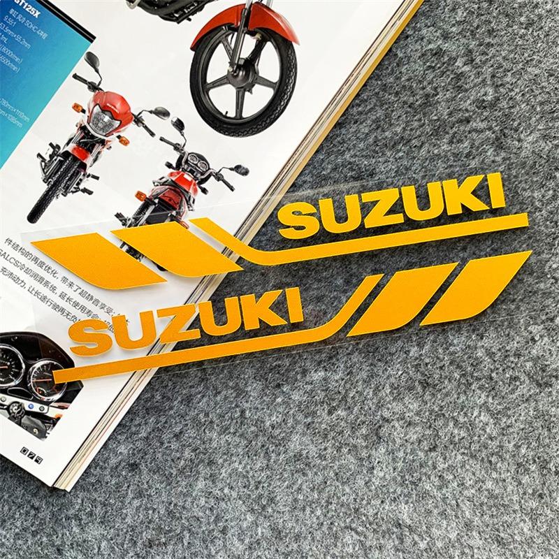 

Suzuki Motorcycle Reflective Stickers Modification Waterproof Decoration Body Bumper Shock Absorber Fuel Tank Trunk Decor Decals 20.3x24cm золотой