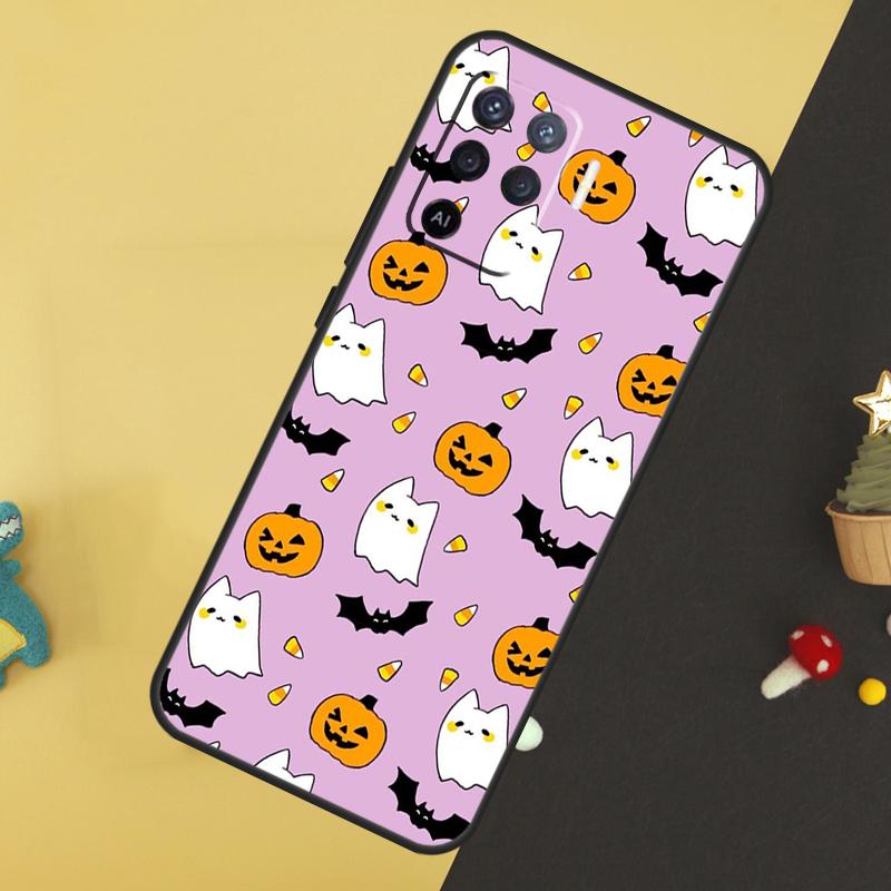 Halloween Pumpkins For OPPO A79 A58 A78 A98 A53S A57S A54S A74 A94 A17 A77 A5 A9 A96 A76 A16 A52 A72 A15 Case