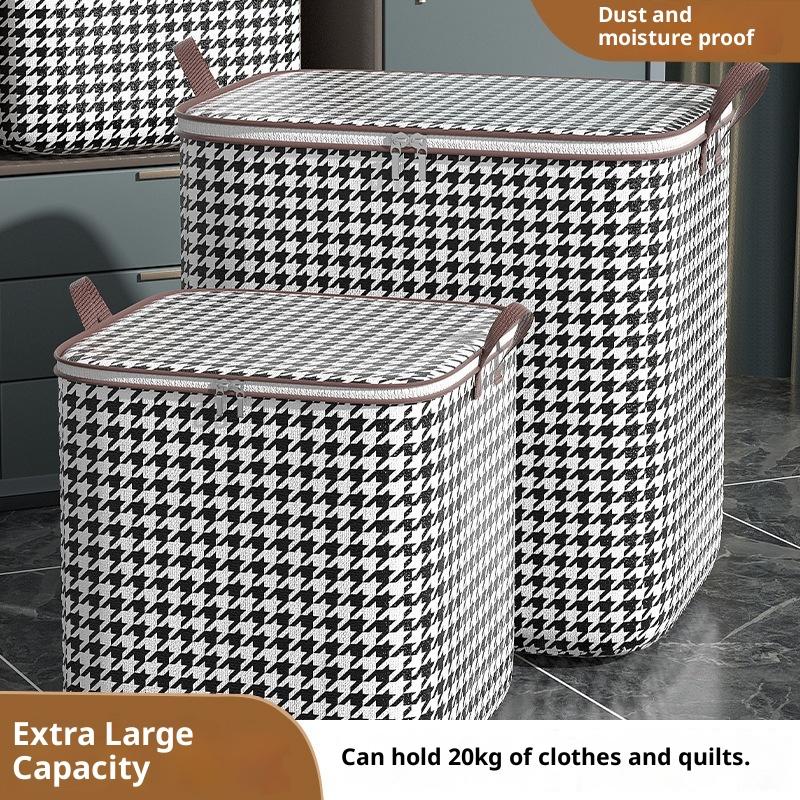 220L Big Size Clothes Storage Box With Cover Large Laundry Basket Organizer Bag For Baby Foldable