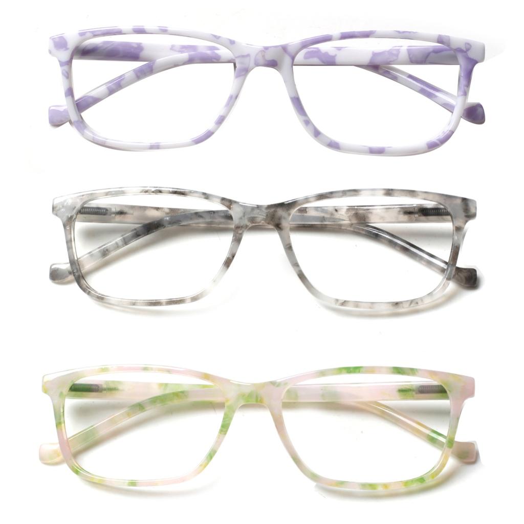 Turezing Reading Glasses for Men Women Spring Hinge Flower Print High Quality Readers 0 To +6 0