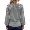 Women's Vintage Printed Cotton-Like Top for Casual Everyday Wear