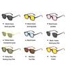 Zomer Retro Rechthoekig Frame Zonnebril UV400 Vintage Mode Klassiek Luipaard Gele Lens Reizen Buitenzonwering Bril