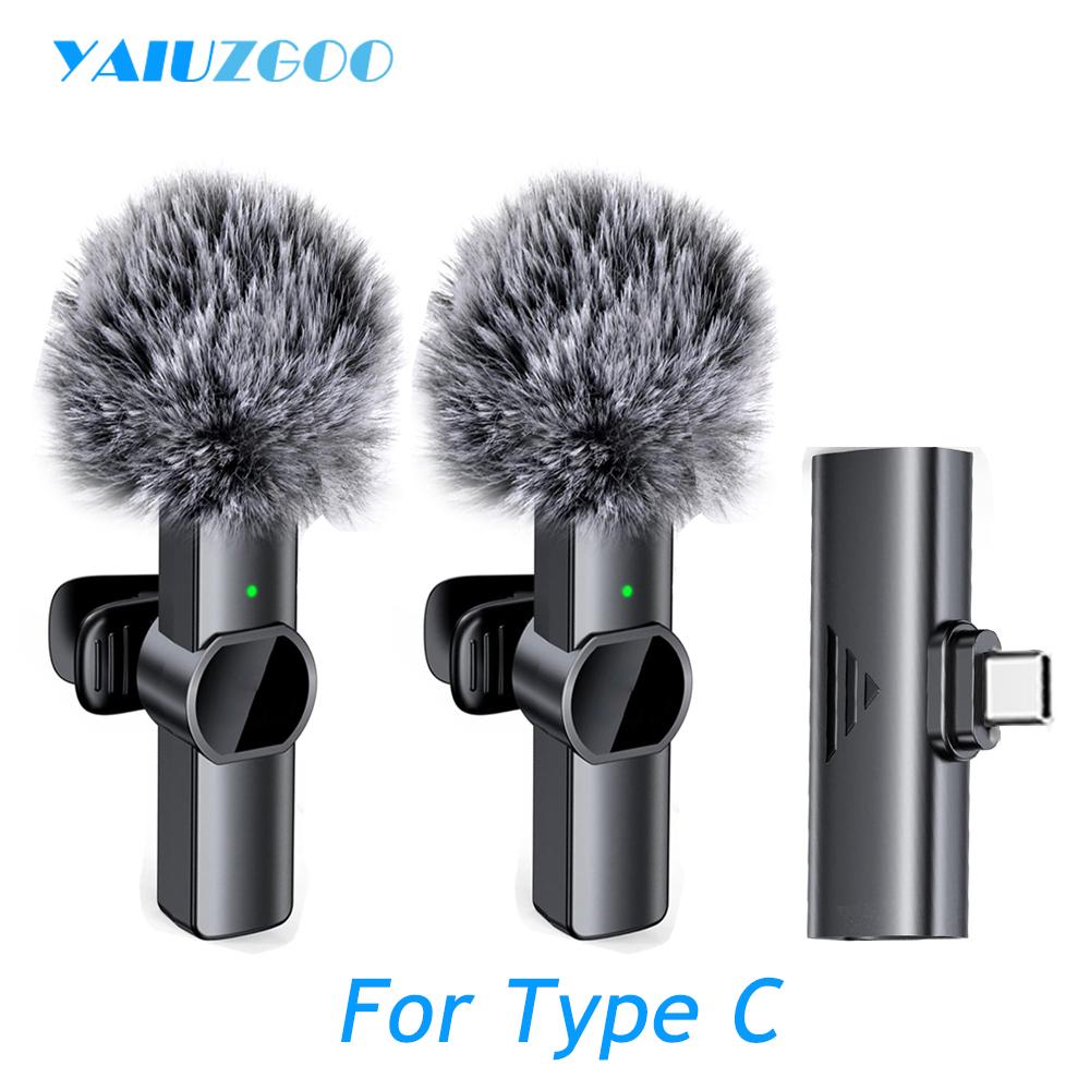 Wireless Lavalier Microphone Portable Audio Video Recording Mini Mic For iPhone Android Mobile Phone Laptop PC Live Broadcast