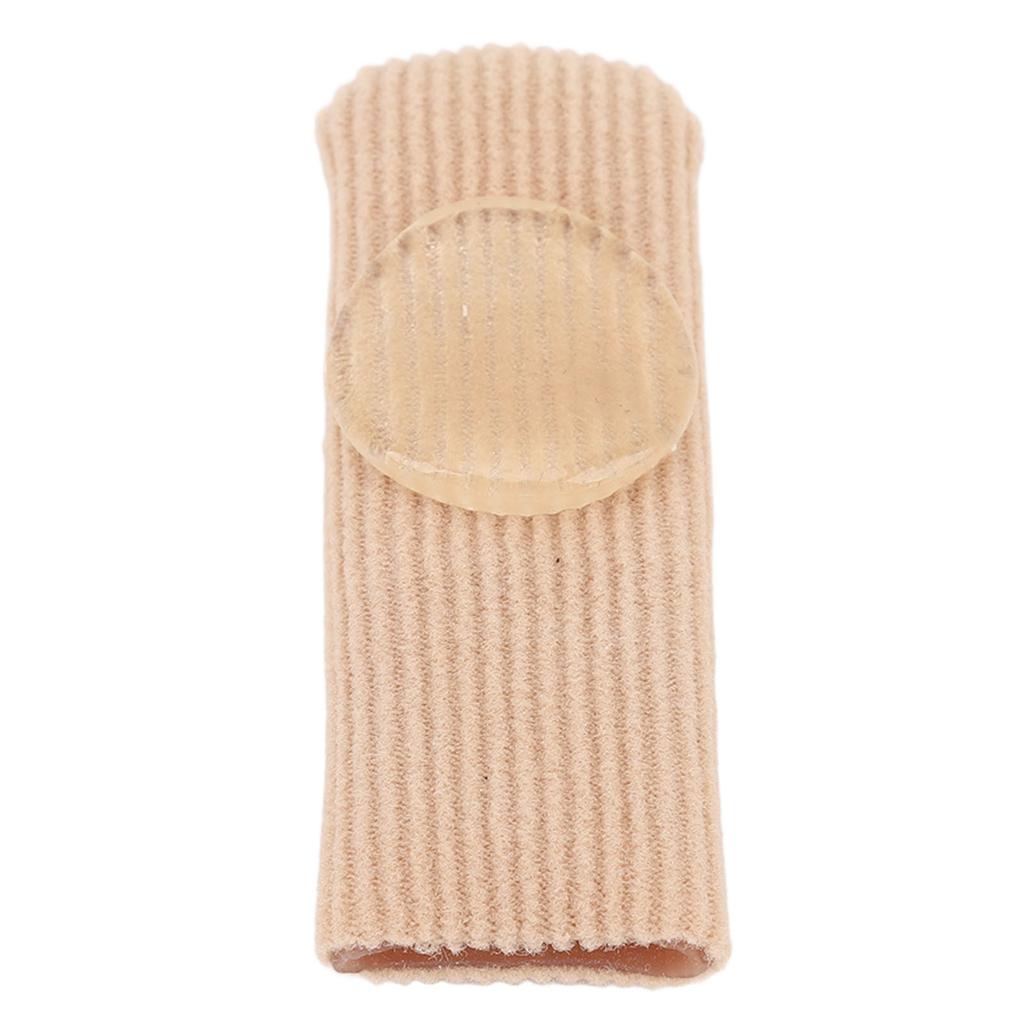 5pcs Toe Protector Reduce Soreness SEBS Closed Soft Toe Surface Fabric Sleeve Protectors Skin Color S 0.6 X 2.4in