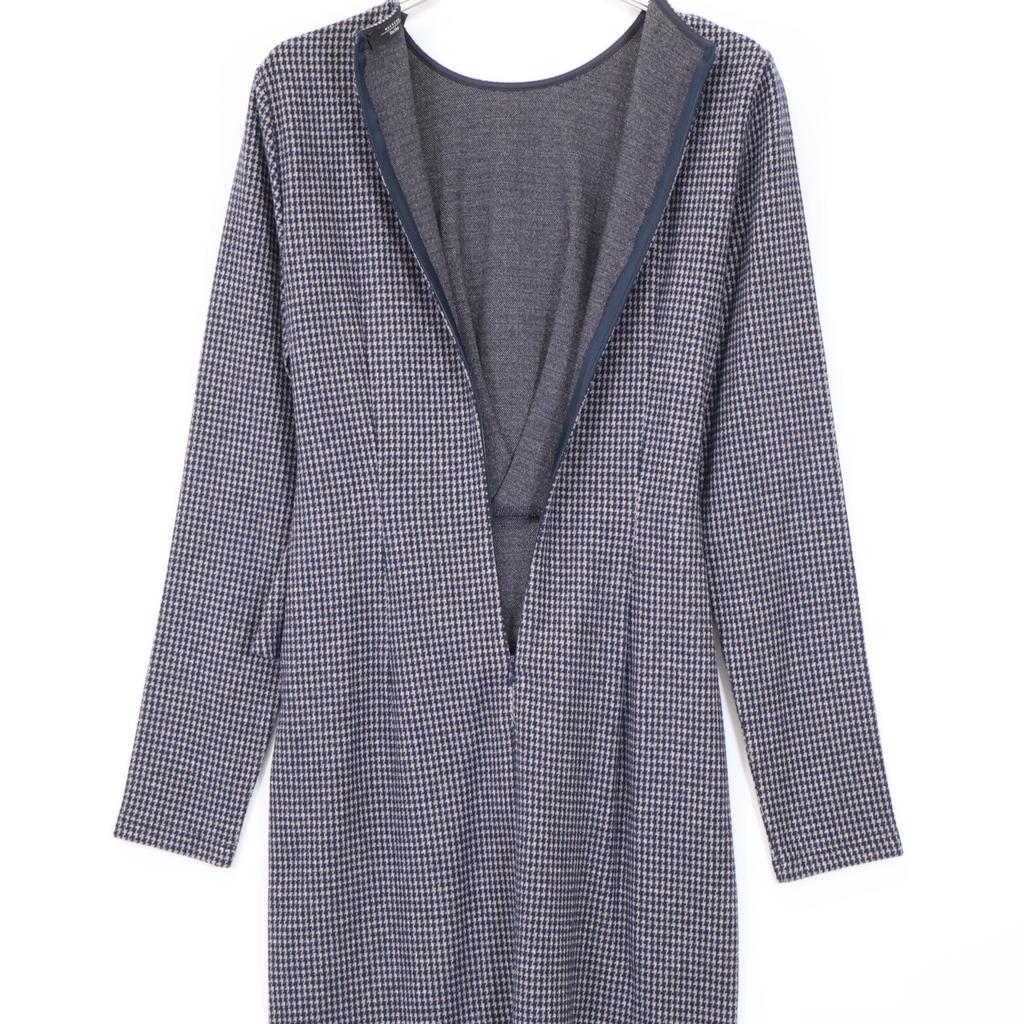 Max MaraWEEKEND Grey 56260103 Houndstooth Wool Musette Knit Dress Dress M BrownUsed