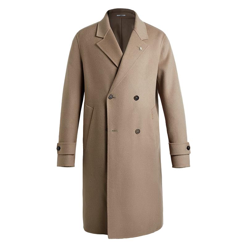 VICUTU Navigator Men's Double-Sided Wool Mid-Length Overcoat