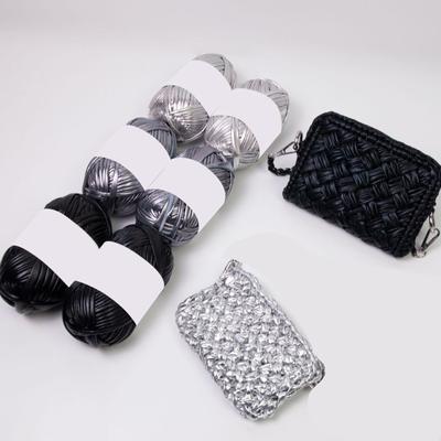 6 Pcs Metallic T-Shirt Yarn Polyester Yarn Fabric Cloth Knitting Yarn for Hand Bag Blanket Cushion Crocheting Project