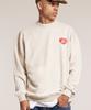 Cream Soda Lab Human Highlight Sweatshirt Small Heart Oatmeal Red