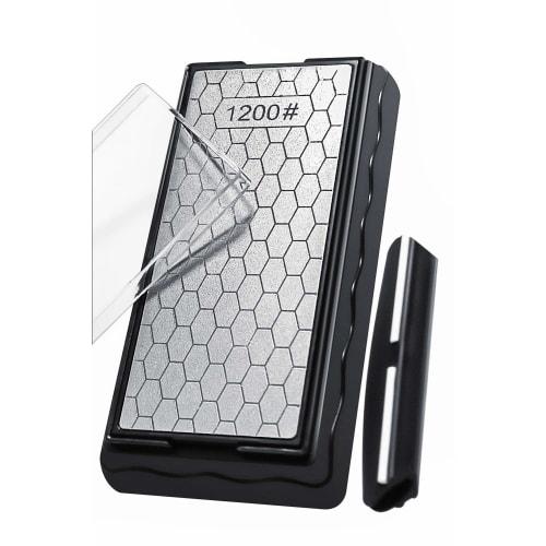 Minaori Kitchen Double-Sided Diamond Knife Sharpener with Clip [Certified by Chef] #400 #1200