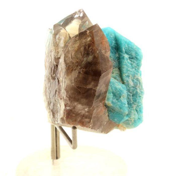Pierres et Minéraux. Quartz + Amazonite. 211.75 ct. Lake George, Park County, Colorado, USA.