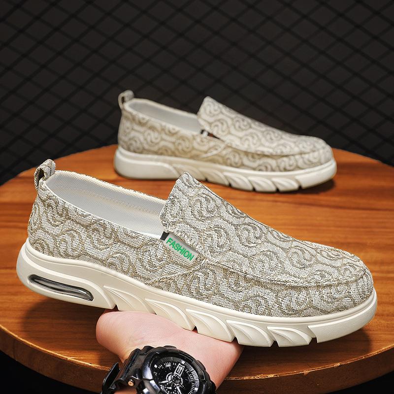 Fashion Men's Fashion Trend Casual Shallow Mouth Single Shoes 2025 Autumn New Style Mesh Breathable Comfortable Slip On Chunky sneakers
