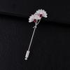 Ginkgo Leaf Zircon Brooch: Unisex High-Grade Crystal Pin