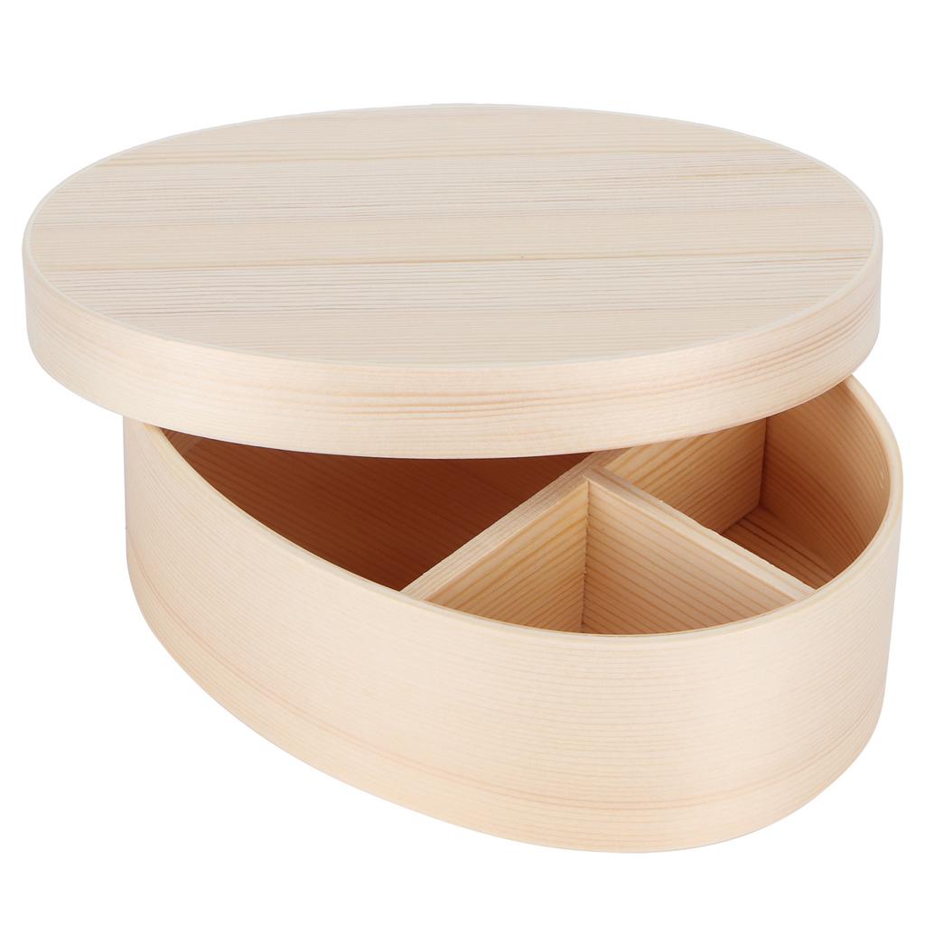 17,5x13,5cm Brotdose Holz Box Tragbarer Lebensmittelbehälter für Schüler Arbeiter