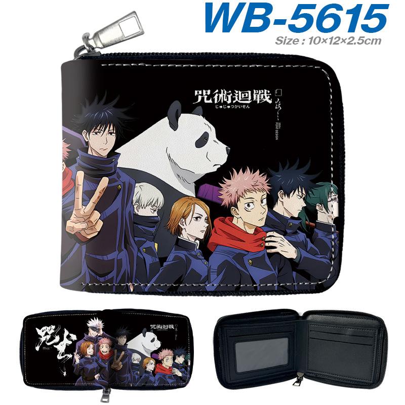 Jujutsu Kaisen Short Wallet Anime Cartoon Leather Bifold Card Holder Coin Purse for Students Men Women
