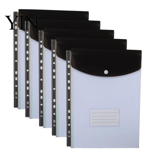 Card Organizer Pouch 11 Hole Expanding File Pockets, Reusable PP Document Sleeves, Transparent Student Project Waterproof Bag for Home Office