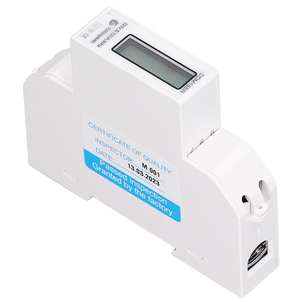 DC220V Electric Energy Meter LCD Display IP51 Waterproof Remote RS485 Single Phase Electricity Usage Monitor 5‑100A