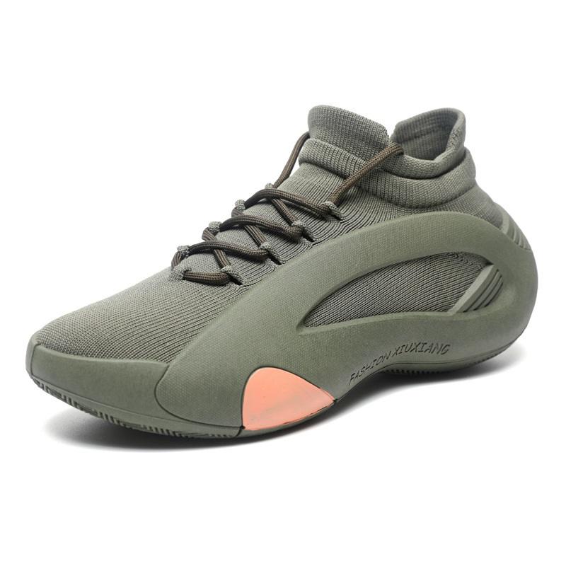 Men Sock Sneakers Knit High Top Casual Shoes Unique Thick Sole Fashion Street Athletic Trainers