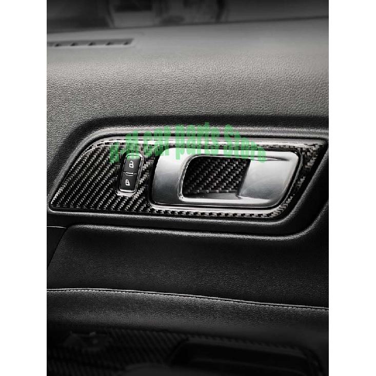 Airspeed fibră de carbon mânere interioare uși bol decorativ pentru Ford Mustang autocolante pentru mașină-styling 2015 2016