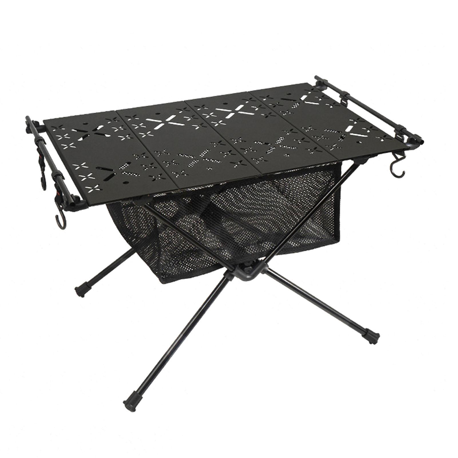 

IGT Table Portable Aluminum Alloy Folding Table Multifunction Ultralight Barbecue Camping Table Hiking Roll Up Desk чёрный