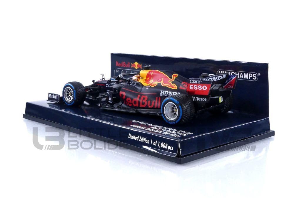 Minichamps Red Bull Racing Honda RB16B 2021 F1 Gran Premio de Bélgica Ganador Verstappen Producto terminado 1/43 #33 M.