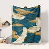 Cranes Flight Flannel Blanket Throw Blanket Soft Warm Sofa Bed Camping Car Home Decor Unique Christmas Gift C930989