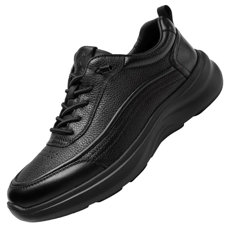 Qiangren Men s Soft Sheepskin Business Casual Shoes 42