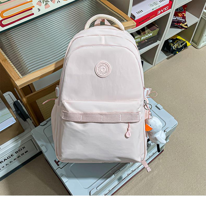 Schoolbag Large capacity class Commuter travel School bag Niche Korean female high school students Versatile simple casual lightweight backpack