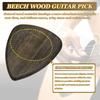 Uxcell Wooden Guitar Set of Extra Thick Grooved for and Bass Black Picks, 3, 3.0mm Gauge, Shape, Electric, Acoustic, Guitars,