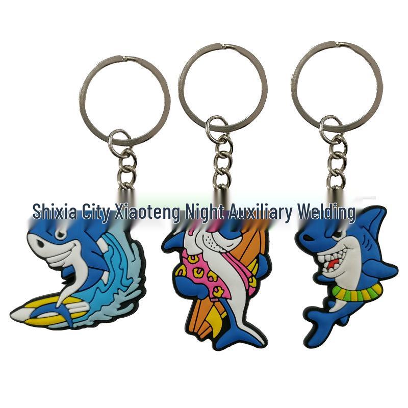 Ocean Shark PVC Keychain Pendant Ornament Gift