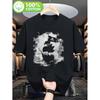 Men's Vintage Pirate Ship Graphic T-Shirt - 100% Cotton Soft Breathable Tee with Bold Nautical Sailing Ship Print, Casual Pirate Costume Apparel for