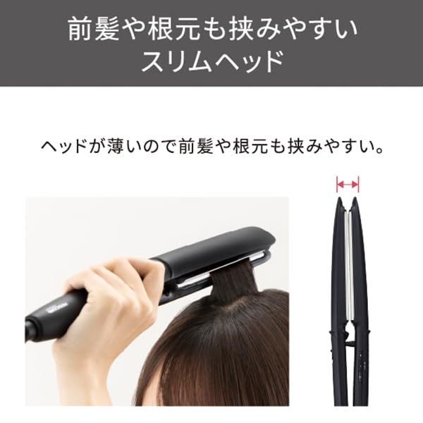Tescom Hair Negative International Temperature Iron, Straightener, Ion, 24mm, Compatible, Control, Lock, Memory, Auto-Off, Open/Close Lock, Black,