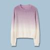 Purple Whisper Gradient Wool Knit Cardigan - 2025 Autumn French Style