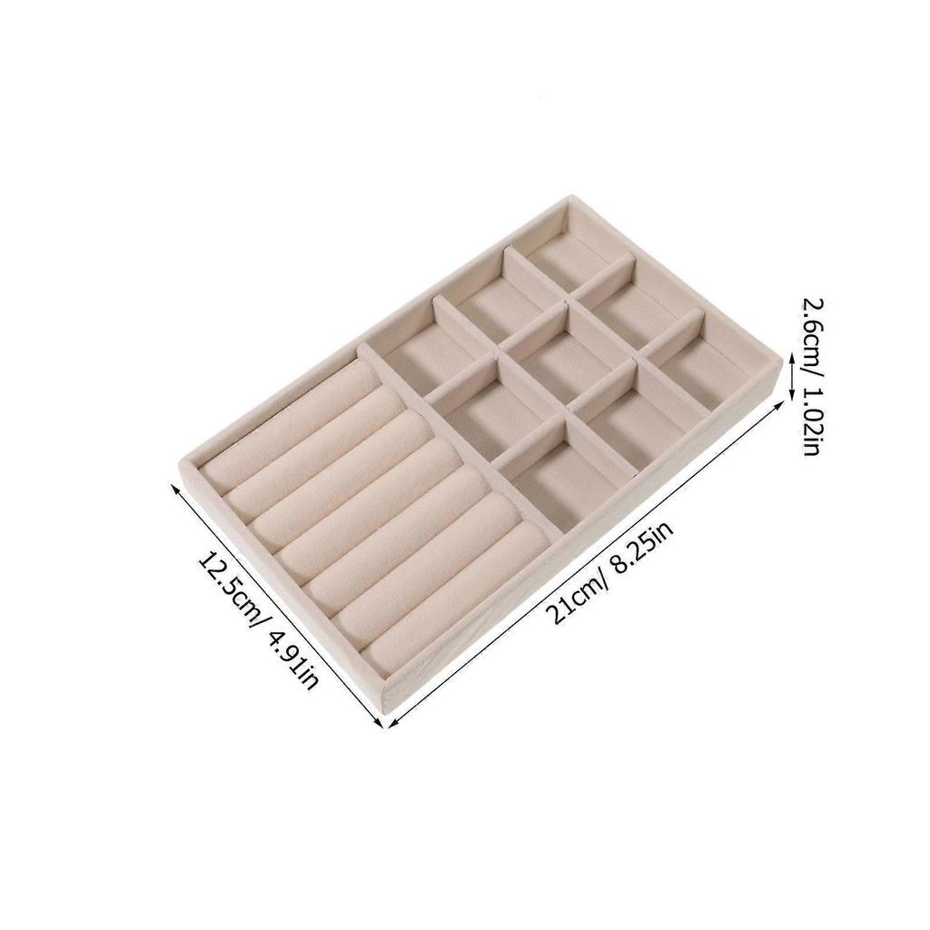 Desktop Jewelry Tray Jewelry Earrings Storage Holders Velvet Women Jewelry Owners Scratch Protection 2Pcs
