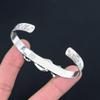 Birthday Gift For Her Natural Fossil Coral Gemstone Bangle Adjustable 925 Silver