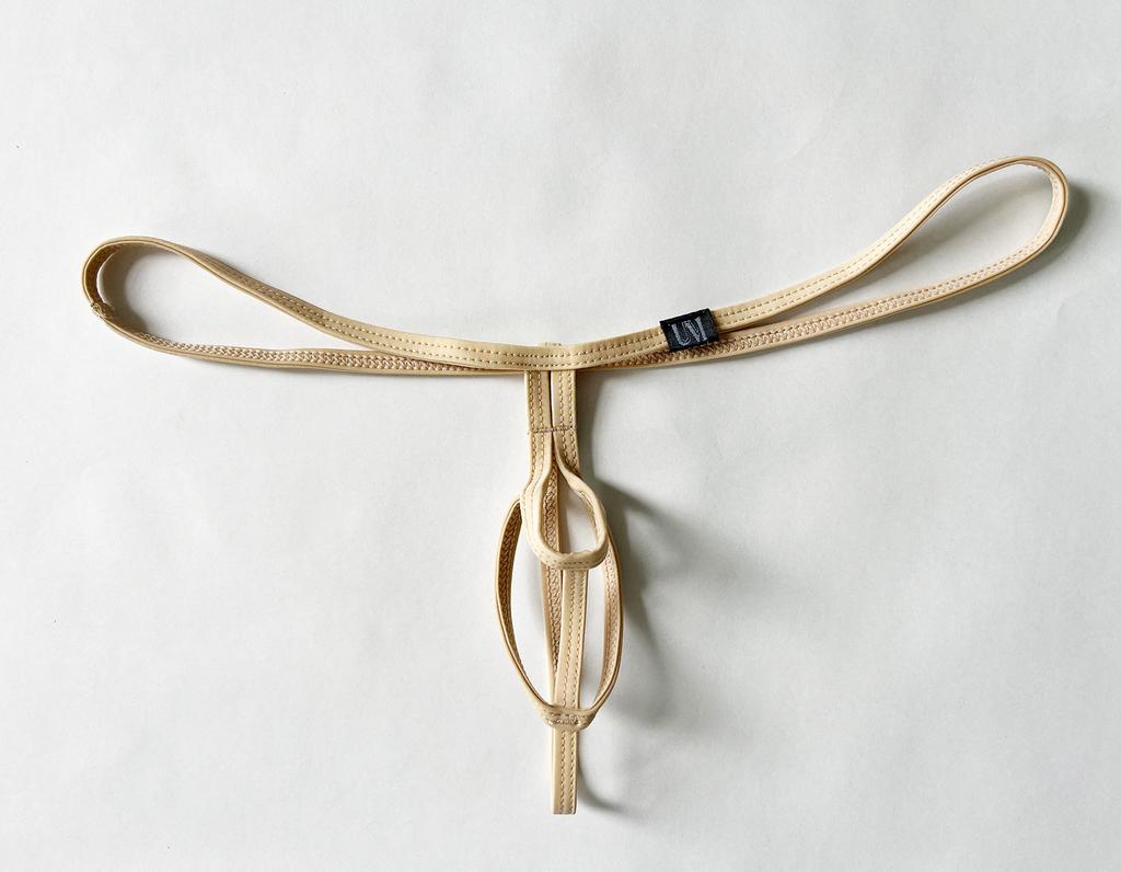 Cock Ring Men'S Sex Thong Gun And Bullet Separation Underwear Man Hollow Out Strip G-Strings Open Penis Panties Erotic Lingerie