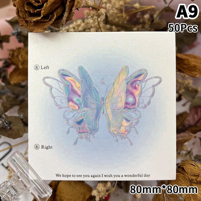 50Pcs Press On Nail Cardboard Cards 6.5X6.5Cm 8X8Cm Cartoon Pattern Nail Art Display Photo Props Card False Nail Tips Manicure